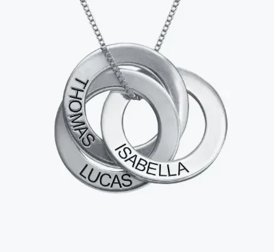 Inspire Jewelry Stainless Steel Russian Ring Necklace in Silver