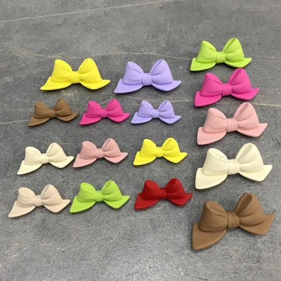Summer Cute Girl Style Acrylic Rubber 3D Bow Beads DIY Hair Tie Hair Band Hair Accessories