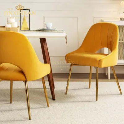 Modern Velvet Shell Fabric Dining Chair with Stainless Steel Legs-Durable Waterproof Eco-Friendly for Living Room Restaurants