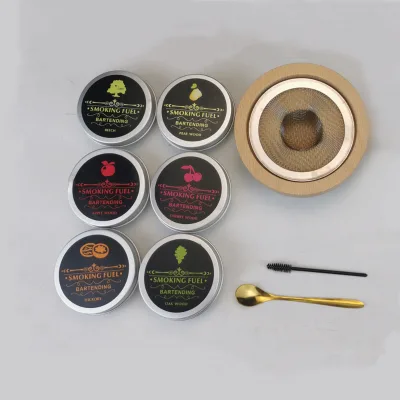 Whiskey Smoker Kit with Torch - 6 Flavors Wood Chips,Cocktail Smoker Infuser Kit, Old Fashioned Drink Smoker Kit,