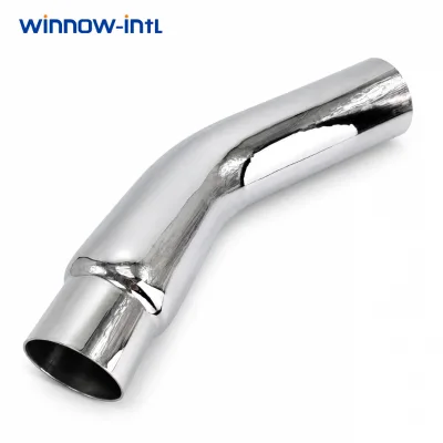4-6" Mirror Polished Exhaust Elbow Tip for Diesel Truck Exhaust Stack With Curved Offset Design