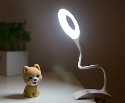 360 Modern Flexible DC Clamp Lamp-Dual-Purpose Bedside/Desk Light with Touch Control Eco-Friendly LED & Dimming