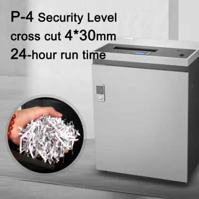 Broyeur Documents Puissant Pro 24 Hours Continuous Run Time P4 Security Level Commercial Office Paper Shredder With 125L