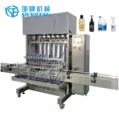 4 6 8 Nozzles Bottle Filling Machines Bottle Liquid Water Oil Ice Cream Power Oil Filling and Capping Machine