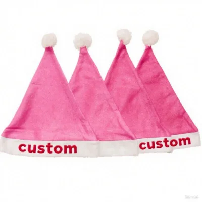 Bulk Cuastom Printed Santa Claus Hats - Perfect for Team Events & Corporate Gifts