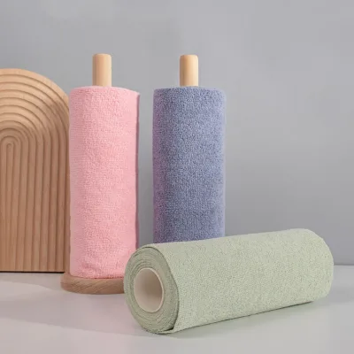 Sustainable Microfiber Eco-Roll Quick-Dry Disposable Cleaning Cloth Rolls Multipurpose Car Kitchen Absorbent Tear Away Woven