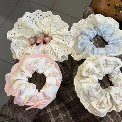 Summer New Style Printing Fabric Large Elastic Scrunchies Hair Floral Hair Ties Other Hair Accessories