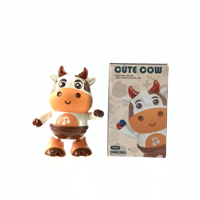 Hot Selling Baby Cow Musical Dancing Toys Baby Preschool Educational Learning Toy with LED Lights