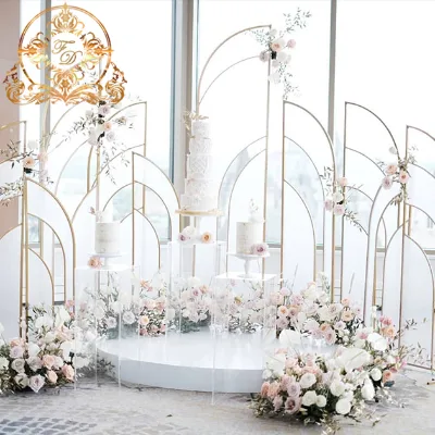 Party Decor Rental Wholesale Wedding Supplier Professional New Arrival Modern Stainless Steel Backdrop Wedding