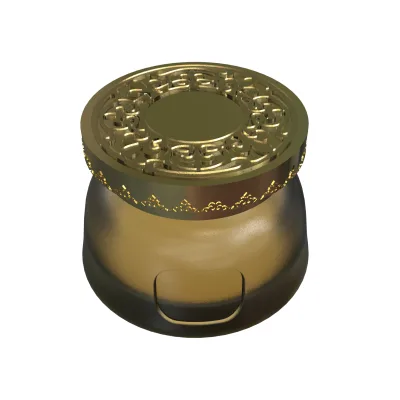 Bakhoor Incense Burner Glass Jar With Wooden Lid Premium Mubkhar Burner Base Bakhoor Holder with Decorative Wooden Carton