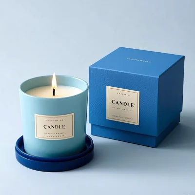 Luxury Aromatherapy Scented Candle Packaging Boxes Paper Cardboard Custom logo Candle Jar with Lid and Box Packaging Candle Box