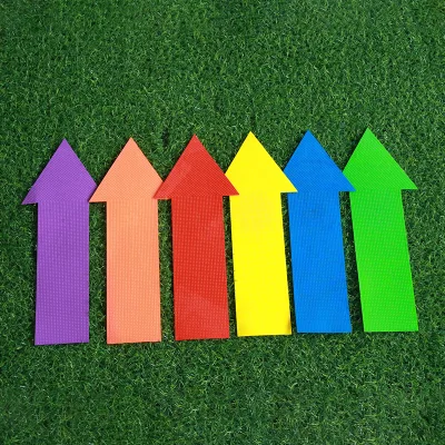 Wholesale Flat Spot Markers Multi-Color 6pcs Non-Slip for Kids Floor Arrow Marker Cones for Training Agility