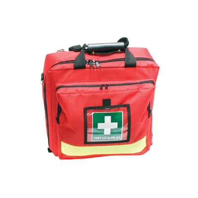 Portable Large Medical Carry Bag Tote Bag First Responder Kit With Vinyl Name Card on the Front Panel