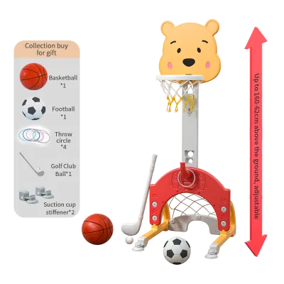 Indoor Mini Plastic Kids Basketball Hoops Stand Multifunctional Adjustable Baby Basketball Ring Stand Hoop