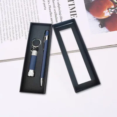 Ballpoint Stylus Pen  Flashlight Promotional Gift Set Silk Screen Printed Custom Logo Aluminum Alloy Mini Led Light
