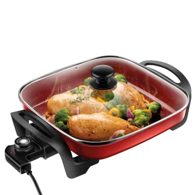 Factory Price Cheap Electric Hot Smokeless Pot Zhejiang Hot Pot Cooker Wholesale Household square Hot Pot