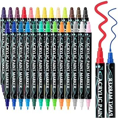 Dual Tips 24 36 Fabric Shoe Skin Tones Cheap Brush Acrylic Paint Markers Pen Set Paint Marcadores Acrylic Marker for Kids