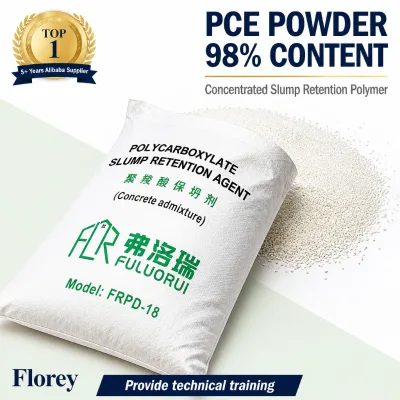 FRPD-18 Aditivo Retenedor Polvo PCE 98% Polycarboxylate Retencion Asentamiento Brazil Peru Chile Colombia Concreto