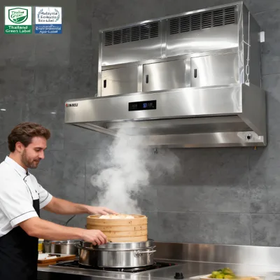 Source Factory  Customized Electrostatic Filter  for Hotel Kitchen CE  Certified Stainless Steel Ductless Hood