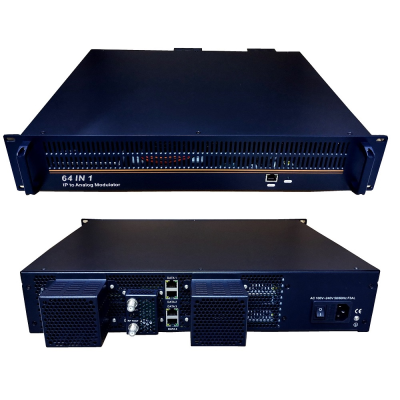 Hot Selling IP to Analog Modulator 2500C 64 in 1 NTSC PAL BG Agile Analog Modulator