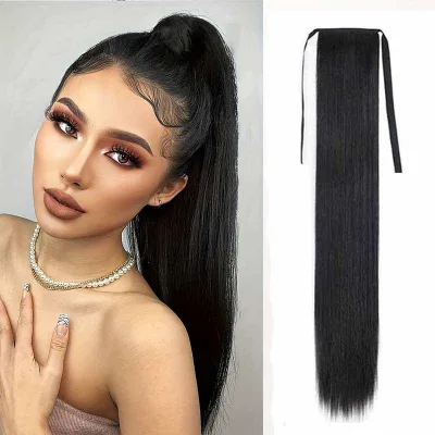 African Bun Accessory Drawstring BouffantHuman 8-inch Ponytail Curly Ponytail Synthetic Short Hair Extensions