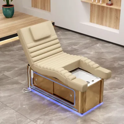 New Beauty Salon Professional Multi Functional Eyelash Bed Couples in One Mani and Pedi Spa Chairs