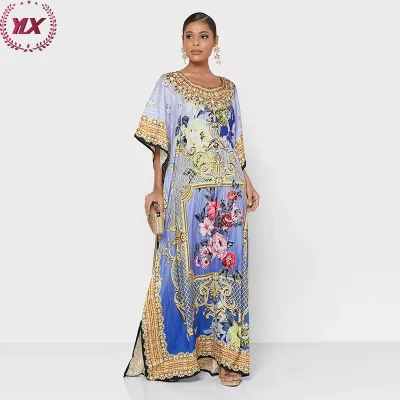 Women's Dubai Morocco Kaftans 100% Polyester Wholesale India Beach Boubou Kaftan