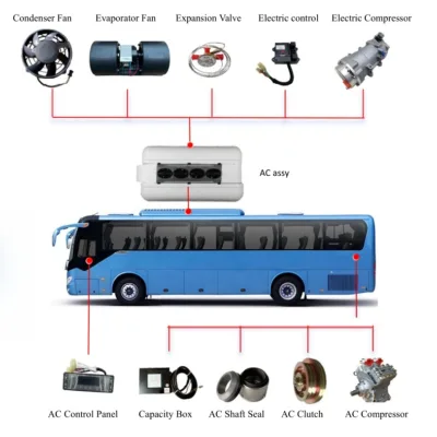 New Large Stock Bus Electric Compressor Expansion Valve AC Clutch for Falcon 45 2007-2009 BCI Kinglong Higer Zhongtong Golden