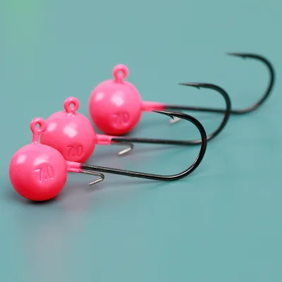 Unpainted Jigheads Fishing Jigs Set Walleye Bass Crappie Jigs Round Head Pro Jighead