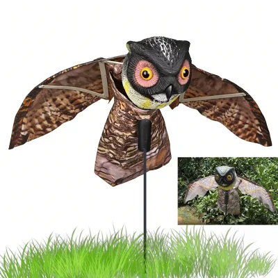 Simulation Owl Statue Outdoor Garden Decoration ABS Plastic Bird Repeller Hunting Decoy DaQin Brand Model 20260113