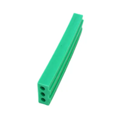 Green UHMWPE Guides for Conveyor Systems with Smooth and Textured Sides Uhmw Pe Plastic Wear Strip Machinery protection