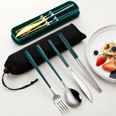 Wholesale Minimalist Stainless Steel Dinner Knife Fork Spoon Cutlery Set-Eco-Friendly Travel & Indoor/Outdoor Flatware