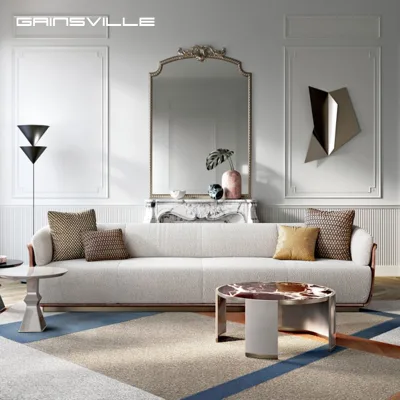 Gainsville Luxury Living Room Sofas Set Italian Modern High-grade Fabric Sectional Sofa for Hotel Hall Villa Apartment