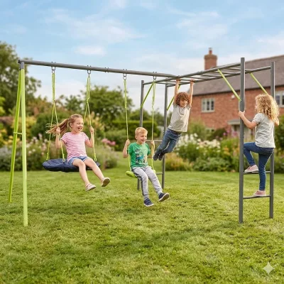 Zoshine Baby Swing Set with Two Seats Sturdy and Safe Guaranteed to Bring Endless joy Play Outdoor or Indoor