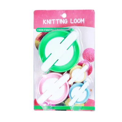Fashionable Eco-Friendly Plastic Knitting Needle and Pompom Maker Set for Hand Knitting and Weaving Loom-