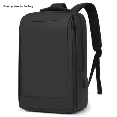 Unisex Waterproof USB Zipper Laptop Backpack Polyester Lining Bag for Daily Use and Travel for Business and University Use