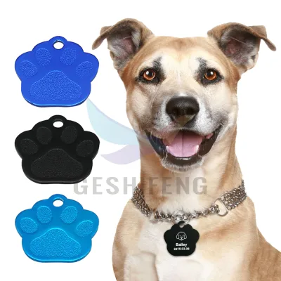 High Quality Aluminum Alloy Metal Plate Gold Id Pet Circle Par Sublimation Necklace Cat Engraver Dog Tag