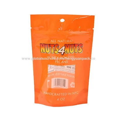 Custom newest stand up pouches ziplock mylar bags for food packaging with hole