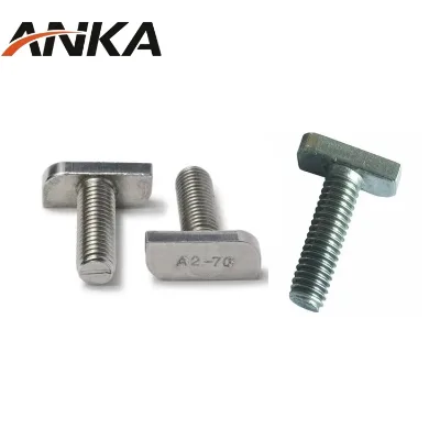 Wholesale Price Stainless Steel T-Slot Bolt Standard Square T-Head Bolt Manufacturer Direct Sale for Aluminum Profile
