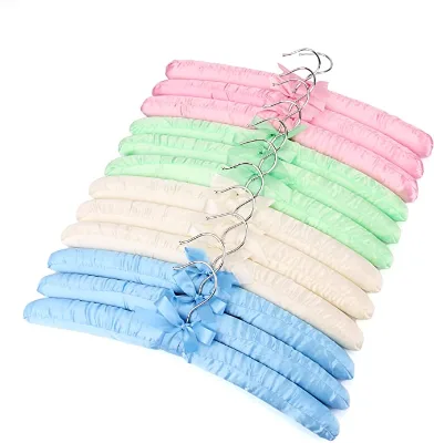 DS952 Soft Blouse Sponge Hanger Thick Fabric No Shoulder Bump Hanger Non-Slip Foam Satin Padded Hangers