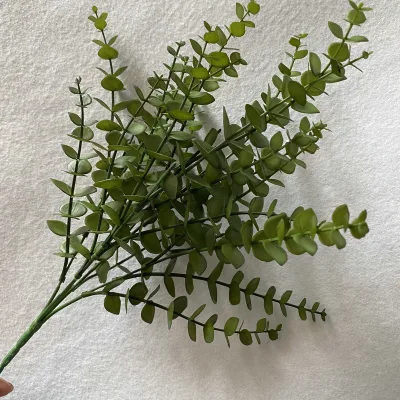 Factory Wholesale Artificial Plant Plastic Eucalyptus Leaves Bundle