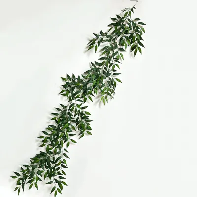 Hot Selling Greenery Hanging Plants Artificial Willow Leaves for Wedding Decoration