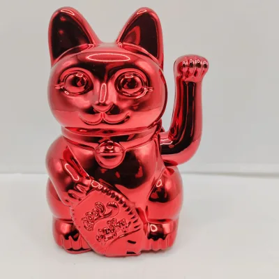 China Supplier Cute Girl Doll Opening Decoration Eco Friendly Lucky Cat Ornament Lucky Cat Battery Operated Waving Arm Cat