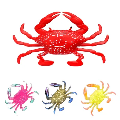 8cm 10g Artificial Crab Bait Lifelike Soft Sea TPR Fishing Lure Without Hook Floating Soft Bait Fishing Lure