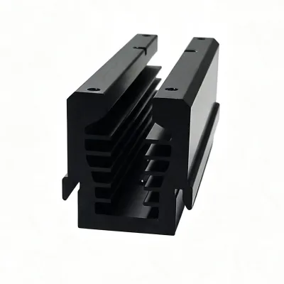 Black Anodizing Tube Heat Sink Aluminium Extruded Profile Amplifier Heatsink Radiator
