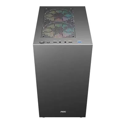 AOC Wholesale M-ATX ITX Full Tower PC Case Compact Desktop Cabinet with Fan in Stock OEM/ODM Supported Black Case