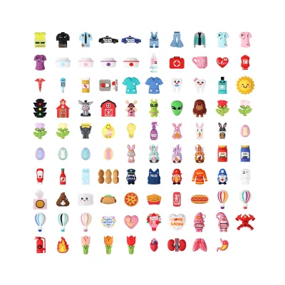 Mixed Theme 3D Silicone Focal Beads Nurse Life Easter Food Floral Bead for DIY Pen Making Bracelet Jewelry Craft Supplies