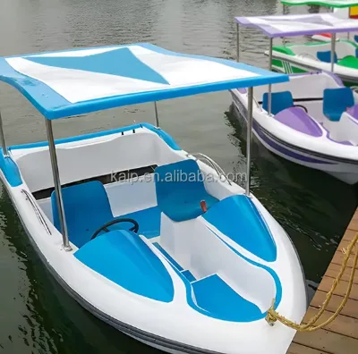 Customized Outdoor Fiberglass Speedboat Electric Motor Water Sports Amusement Park Facility Electric Boat Aqua Mini Boat