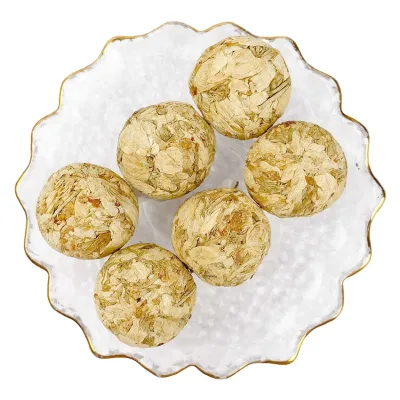 100% Naturally Handmade Golden Chrysanthemum Blooming Tea Balls. a Healthy Beverage From China. Shelf Life: 12 Months.
