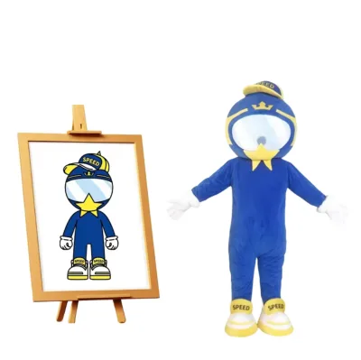 Shengye Top Best Supplier Wholesale Blue Giant EVA Material Adult Unisex Inflatable People Mascot Costume OEM Service Halloween
